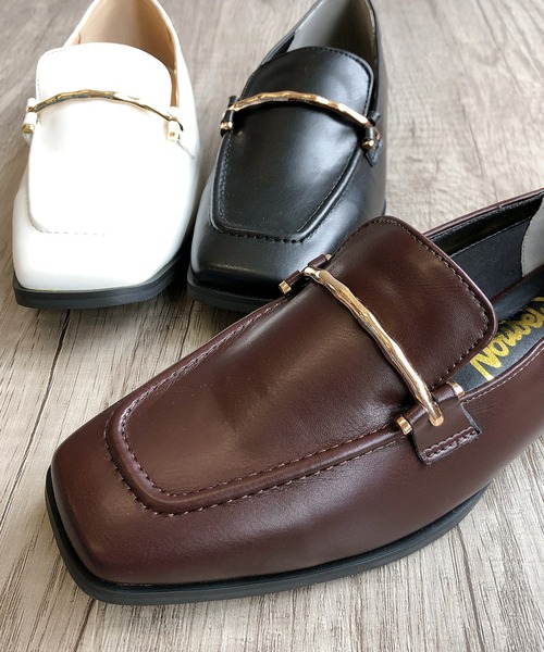 Noubel Voug Relax（ヌーベルヴォーグリラックス）の「ゴールドビットローファー（ローファー・レディース・ホワイト/ブラック/ダークブラウン・S/M/L/LL/3L）」の13枚目の写真