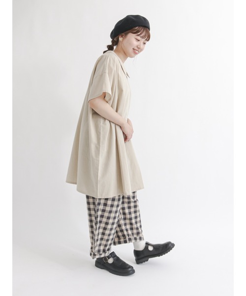 Samansa Mos2（サマンサ モスモス）の「杢バスクベレー帽（ハンチング/ベレー帽・レディース・ブラック/オレンジ/モカ・ﾌﾘ-）」の6枚目の写真