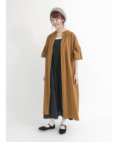 Samansa Mos2（サマンサ モスモス）の「杢バスクベレー帽（ハンチング/ベレー帽・レディース・ブラック/オレンジ/モカ・ﾌﾘ-）」の10枚目の写真