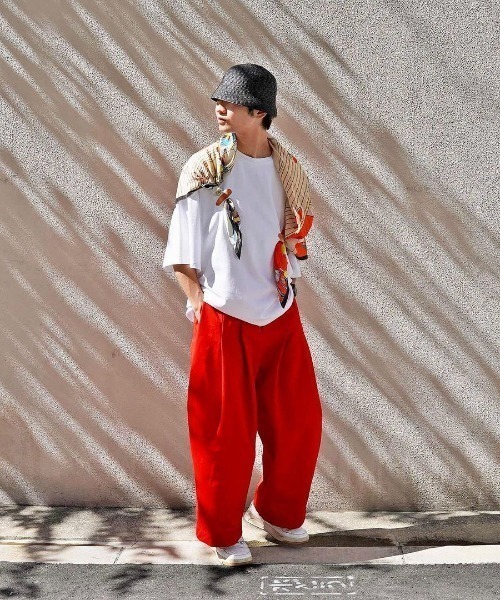 SHINYAKOZUKA（シンヤコヅカ）の「【SHINYAKOZUKA】 ANTIQUE BAGGY（その他パンツ・メンズ・ブラック/キナリ/レッド・SMALL/X-SMALL/MEDIUM）」の12枚目の写真