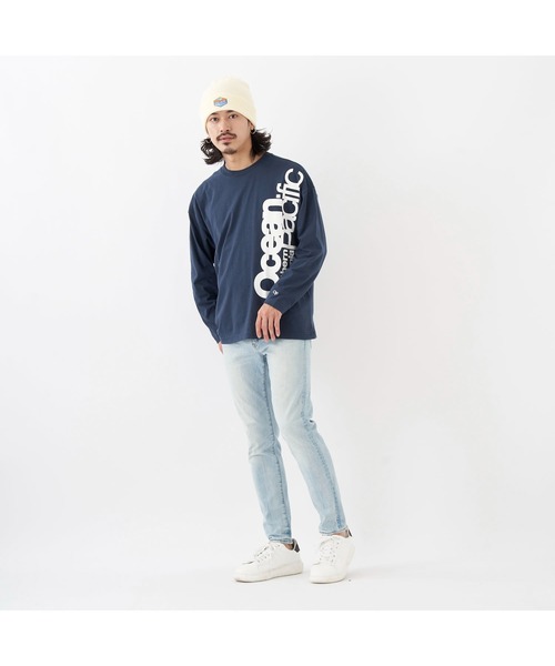 Ocean Pacific(オーシャンパシフィック)の「Ocean Pacific/オーシャンパシフィック Tシャツ 長袖 シャツ フロントビッグロゴ トップス ロンT(Tシャツ/カットソー・レディース・ヘザーグレー/ブラック/ネイビー/ホワイト/ピンク・L/M/XL)」の13枚目の写真