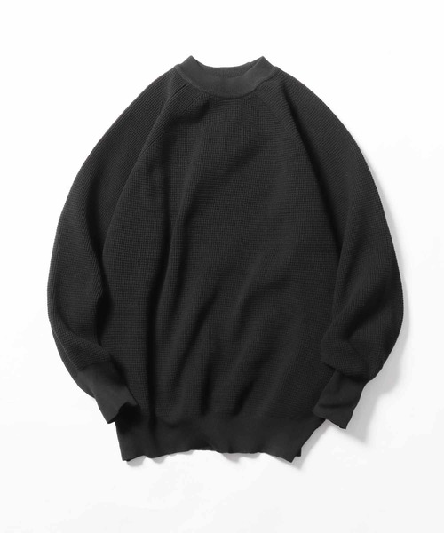 THOUSAND MILE（サウザンドマイル）の「THOUSAND MILE/サウザンドマイル FEATHER KNIT CREW NECK ニット オーバーサイズ ラグラン クルーニット（ニット/セーター・メンズ・ダークブルー/グレー/ブラック・L/XL/M）」の11枚目の写真