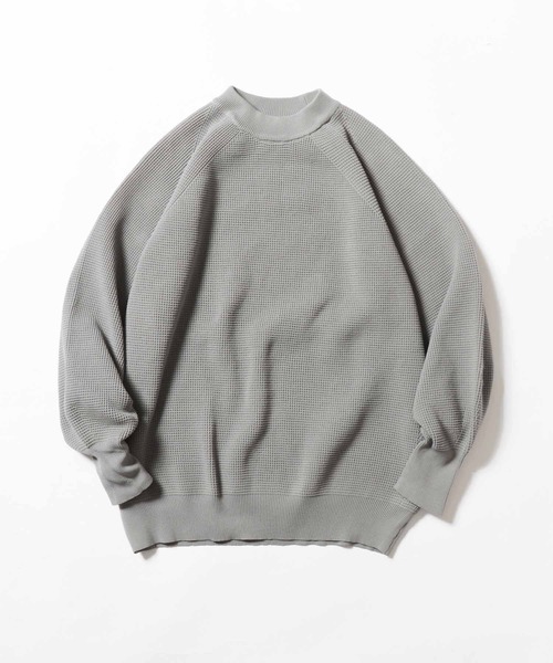 THOUSAND MILE（サウザンドマイル）の「THOUSAND MILE/サウザンドマイル FEATHER KNIT CREW NECK ニット オーバーサイズ ラグラン クルーニット（ニット/セーター・メンズ・ダークブルー/グレー/ブラック・L/XL/M）」の18枚目の写真