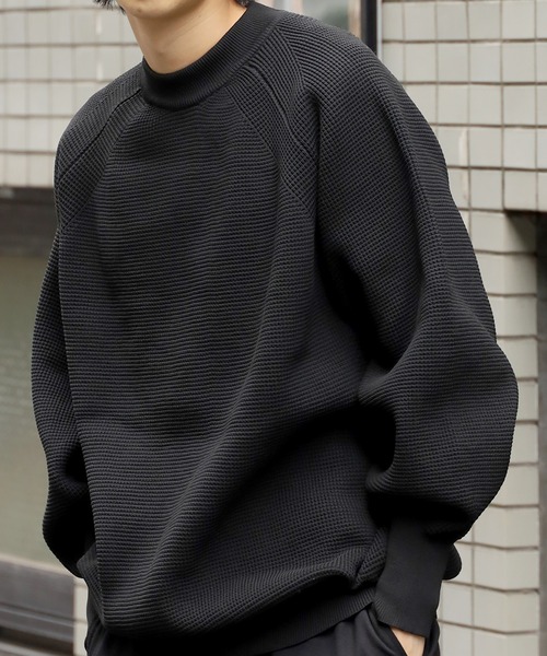 THOUSAND MILE（サウザンドマイル）の「THOUSAND MILE/サウザンドマイル FEATHER KNIT CREW NECK ニット オーバーサイズ ラグラン クルーニット（ニット/セーター・メンズ・ダークブルー/グレー/ブラック・L/XL/M）」の20枚目の写真