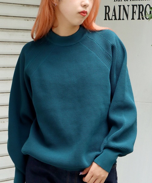 THOUSAND MILE（サウザンドマイル）の「THOUSAND MILE/サウザンドマイル FEATHER KNIT CREW NECK ニット オーバーサイズ ラグラン クルーニット（ニット/セーター・メンズ・ダークブルー/グレー/ブラック・L/XL/M）」の22枚目の写真