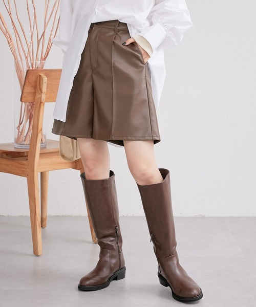 CIAOPANIC TYPY（チャオパニックティピー）の「ピンタックショートパンツ（その他パンツ・レディース・ブラック/ベージュ/ブラウン・ONE SIZE）」の3枚目の写真