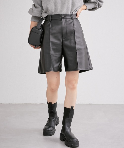 CIAOPANIC TYPY（チャオパニックティピー）の「ピンタックショートパンツ（その他パンツ・レディース・ブラック/ベージュ/ブラウン・ONE SIZE）」の2枚目の写真