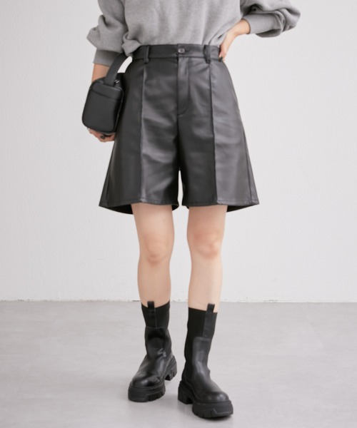 CIAOPANIC TYPY（チャオパニックティピー）の「ピンタックショートパンツ（その他パンツ・レディース・ブラック/ベージュ/ブラウン・ONE SIZE）」の4枚目の写真