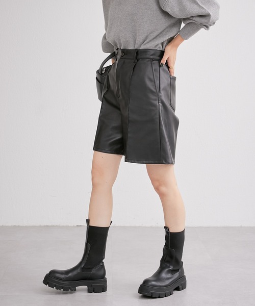 CIAOPANIC TYPY（チャオパニックティピー）の「ピンタックショートパンツ（その他パンツ・レディース・ブラック/ベージュ/ブラウン・ONE SIZE）」の6枚目の写真