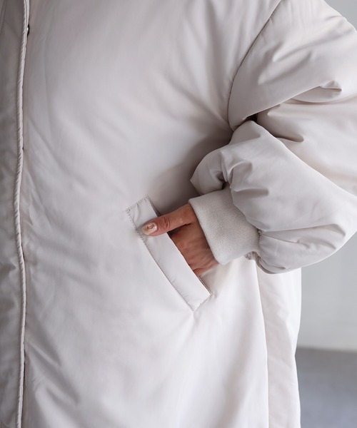 Riberry（リベリー）の「中綿モンスターパーカー（ダウンジャケット/コート・レディース・ブラック/オフホワイト/カーキ・MEDIUM/LARGE）」の7枚目の写真