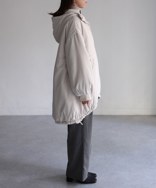 Riberry（リベリー）の「中綿モンスターパーカー（ダウンジャケット/コート・レディース・ブラック/オフホワイト/カーキ・MEDIUM/LARGE）」の6枚目の写真