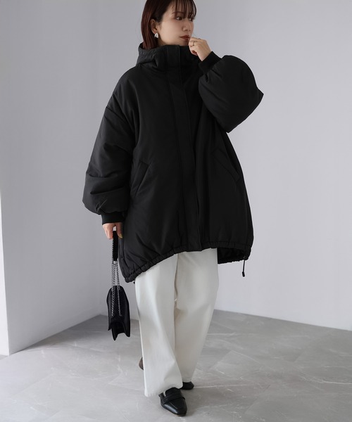 Riberry（リベリー）の「中綿モンスターパーカー（ダウンジャケット/コート・レディース・ブラック/オフホワイト/カーキ・MEDIUM/LARGE）」の17枚目の写真