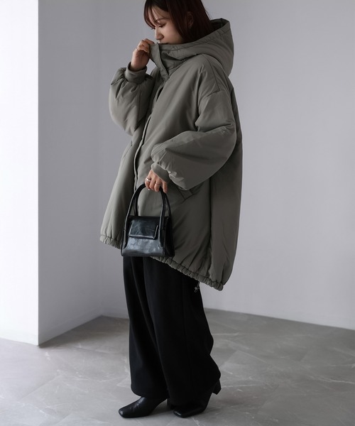 Riberry（リベリー）の「中綿モンスターパーカー（ダウンジャケット/コート・レディース・ブラック/オフホワイト/カーキ・MEDIUM/LARGE）」の21枚目の写真