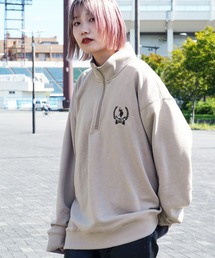 U.S. POLO ASSN. / ユーエスポロアッスン 別注 コラボ オーバーサイズ ハーフジップ 裏毛 スウェット トレーナー