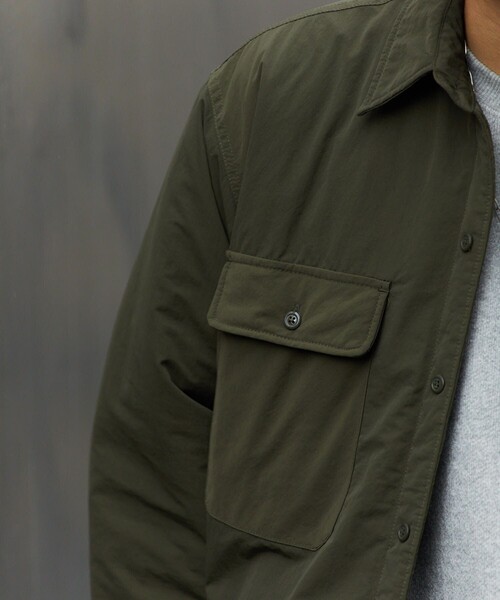 HINSON（ヒンソン）の「HINSON/ヒンソン 中綿 キルトシャツブルゾン（ブルゾン・メンズ・ブラック/チャコール/モスグリーン・MEDIUM/LARGE）」の7枚目の写真