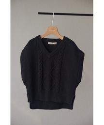 BLACK BY MOUSSY | cable knit vest（ケーブルニットベスト)(ベスト)