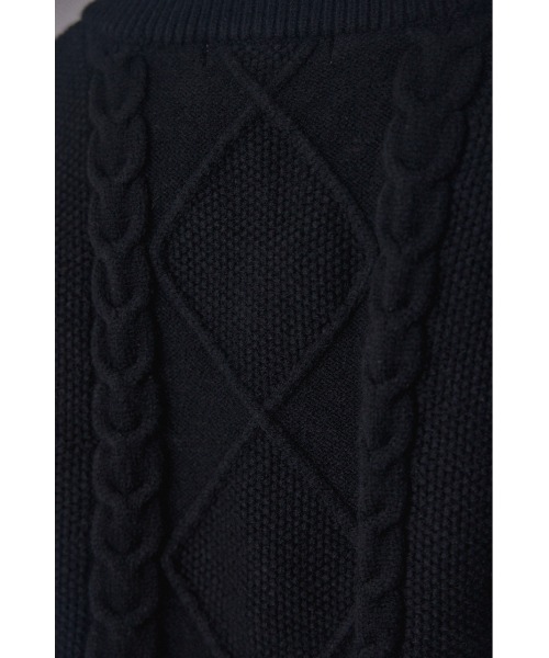 BLACK BY MOUSSY（ブラックバイマウジー）の「cable knit vest（ケーブルニットベスト)（ベスト・レディース・ブラック/トップグレー/ブラウン・FREE）」の11枚目の写真