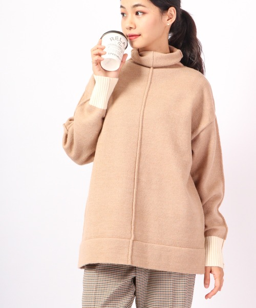 Anna Nicola(アンナニコラ)の「AnnaNicola 配色ミドルゲージニット プルオーバー(ニット/セーター)」 WEAR