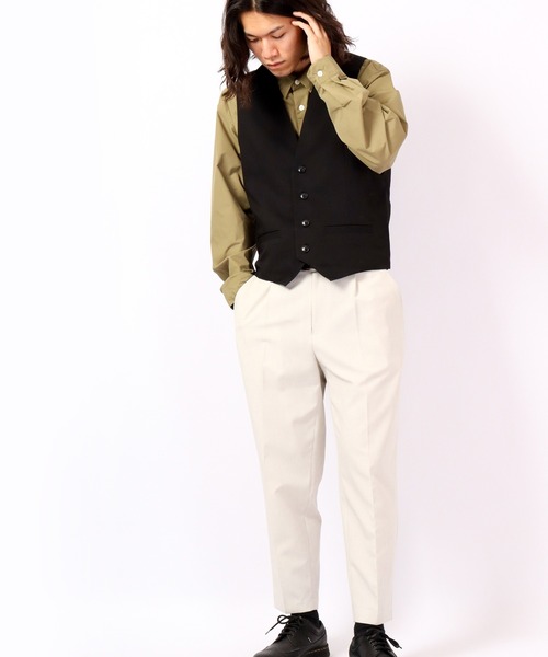 FUNALIVE（ファンアライブ）の「Enjouemen T/Rジレベスト（スーツベスト・メンズ・チャコールグレー/ブラック・L/M/LL/S）」の6枚目の写真