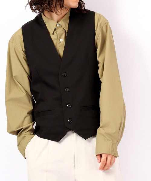 FUNALIVE（ファンアライブ）の「Enjouemen T/Rジレベスト（スーツベスト・メンズ・チャコールグレー/ブラック・L/M/LL/S）」の3枚目の写真