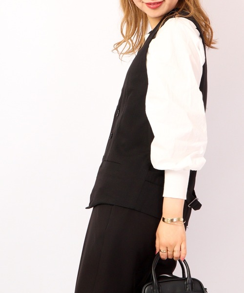 FUNALIVE（ファンアライブ）の「Enjouemen T/Rジレベスト（スーツベスト・メンズ・チャコールグレー/ブラック・L/M/LL/S）」の9枚目の写真