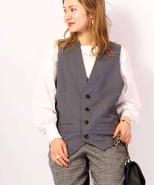 FUNALIVE（ファンアライブ）の「Enjouemen T/Rジレベスト（スーツベスト・メンズ・チャコールグレー/ブラック・L/M/LL/S）」の16枚目の写真