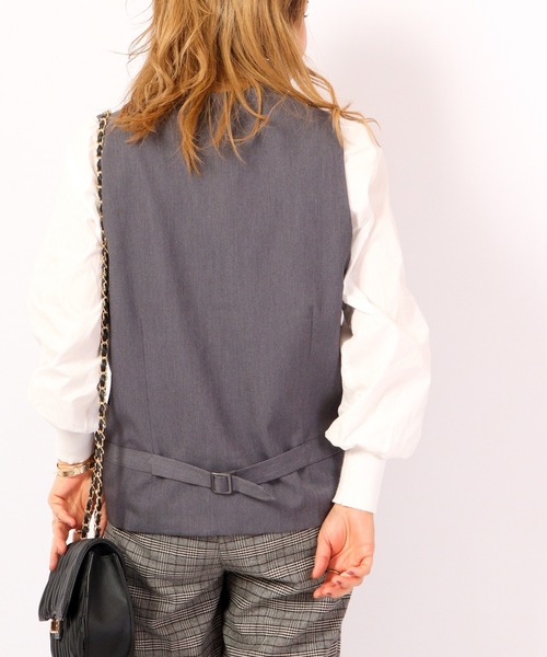 FUNALIVE（ファンアライブ）の「Enjouemen T/Rジレベスト（スーツベスト・メンズ・チャコールグレー/ブラック・L/M/LL/S）」の19枚目の写真