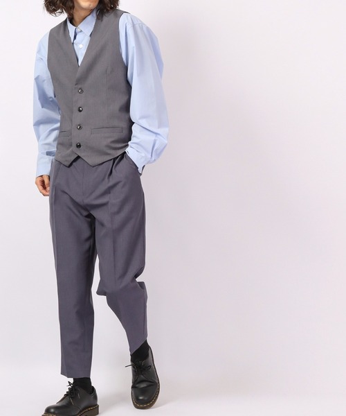 FUNALIVE（ファンアライブ）の「Enjouemen T/Rジレベスト（スーツベスト・メンズ・チャコールグレー/ブラック・L/M/LL/S）」の15枚目の写真