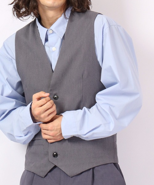 FUNALIVE（ファンアライブ）の「Enjouemen T/Rジレベスト（スーツベスト・メンズ・チャコールグレー/ブラック・L/M/LL/S）」の12枚目の写真