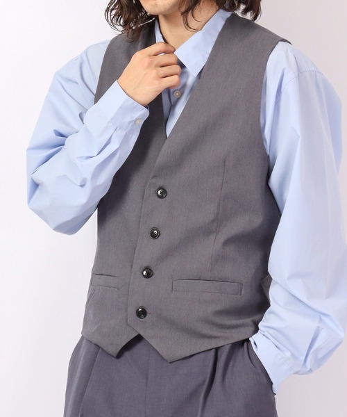 FUNALIVE（ファンアライブ）の「Enjouemen T/Rジレベスト（スーツベスト・メンズ・チャコールグレー/ブラック・L/M/LL/S）」の13枚目の写真