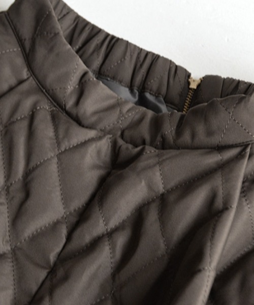 zootie（ズーティー）の「【上品に、あたたかく。】サニーヒート キルティングスカート（スカート・レディース・ブラック/アッシュブラウン・フリー）」の3枚目の写真
