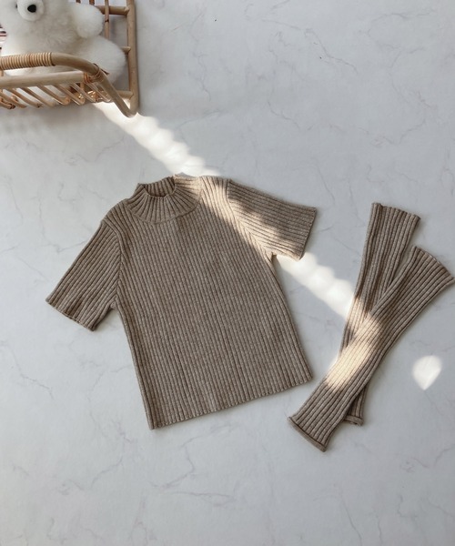 AS KNOW AS plus（アズノゥアズプラス）の「♪アームウォーマー 付きニット（ニット/セーター・レディース・ブラック/ベージュ/ブルー・FREE）」の22枚目の写真