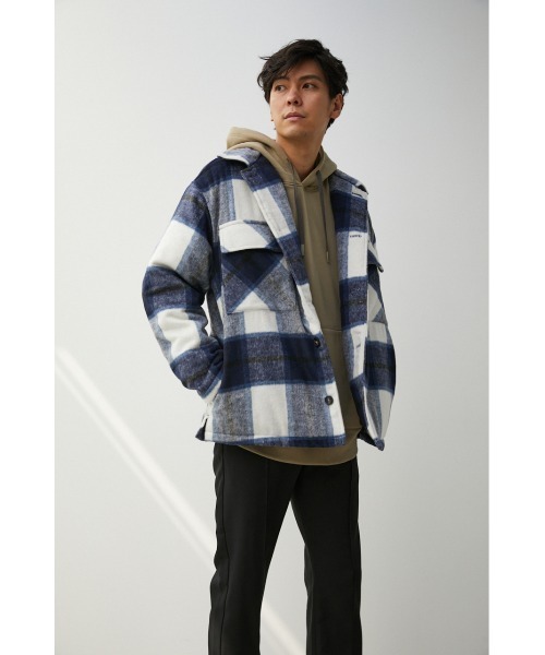 AZUL by moussy（アズールバイマウジー）の「SHAGGY CHECK PADDING
