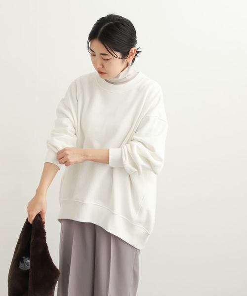 URBAN RESEARCH DOORS(アーバンリサーチドアーズ)の「『UR TECH』裏起毛クルーネックスウェット(スウェット・レディース・ピンク/オフホワイト/ブラック・MEDIUM)」の10枚目の写真