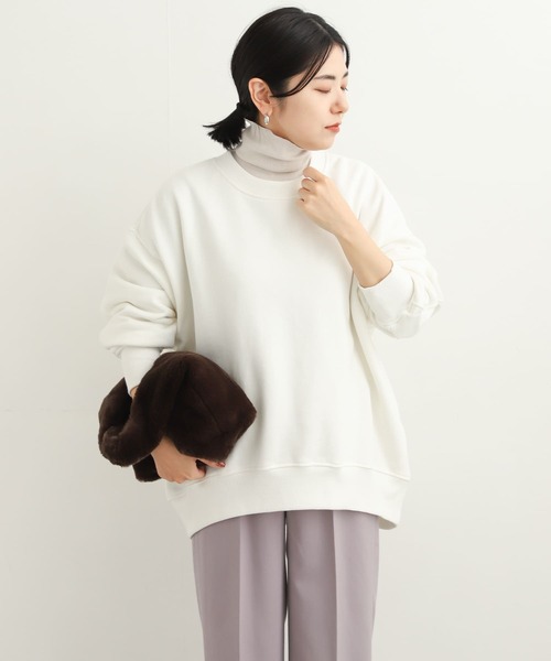 URBAN RESEARCH DOORS(アーバンリサーチドアーズ)の「『UR TECH』裏起毛クルーネックスウェット(スウェット・レディース・ピンク/オフホワイト/ブラック・MEDIUM)」の11枚目の写真