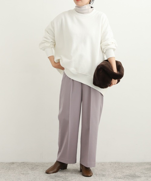 URBAN RESEARCH DOORS(アーバンリサーチドアーズ)の「『UR TECH』裏起毛クルーネックスウェット(スウェット・レディース・ピンク/オフホワイト/ブラック・MEDIUM)」の13枚目の写真