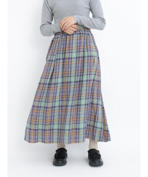 Samansa Mos2(サマンサ モスモス)の「リネンタックスカート(スカート・レディース・ピンク/グリーン/キナリ/ブラック・フリ-)」の5枚目の写真