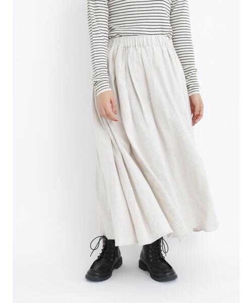 Samansa Mos2(サマンサ モスモス)の「リネンタックスカート(スカート・レディース・ピンク/グリーン/キナリ/ブラック・フリ-)」の20枚目の写真