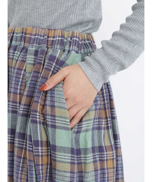 Samansa Mos2(サマンサ モスモス)の「リネンタックスカート(スカート・レディース・ピンク/グリーン/キナリ/ブラック・フリ-)」の16枚目の写真