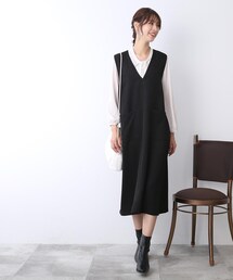 DRESKIP | Vネックフレアージャンスカ(スカート)