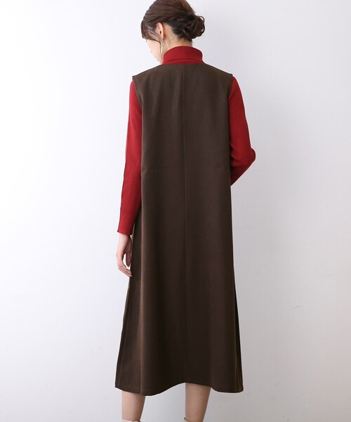 DRESKIP（ドレスキップ）の「◆Vネックフレアージャンスカ（スカート・レディース・ベビーピンク/ブラック/ブラウン系・03/02）」の7枚目の写真