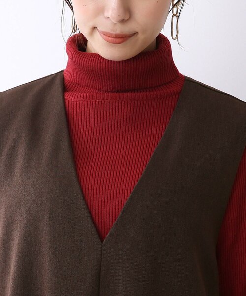 DRESKIP（ドレスキップ）の「◆Vネックフレアージャンスカ（スカート・レディース・ベビーピンク/ブラック/ブラウン系・03/02）」の8枚目の写真