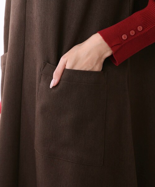 DRESKIP（ドレスキップ）の「◆Vネックフレアージャンスカ（スカート・レディース・ベビーピンク/ブラック/ブラウン系・03/02）」の9枚目の写真