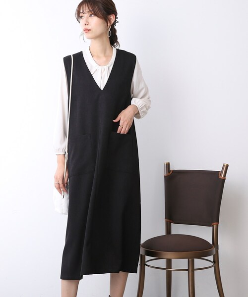 DRESKIP（ドレスキップ）の「◆Vネックフレアージャンスカ（スカート・レディース・ベビーピンク/ブラック/ブラウン系・03/02）」の13枚目の写真