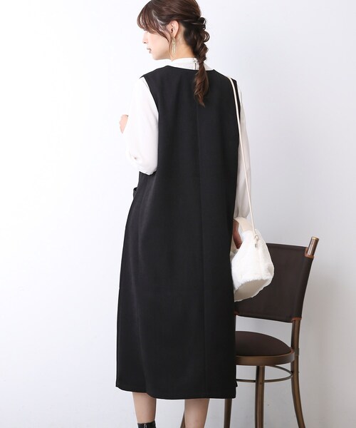 DRESKIP（ドレスキップ）の「◆Vネックフレアージャンスカ（スカート・レディース・ベビーピンク/ブラック/ブラウン系・03/02）」の15枚目の写真