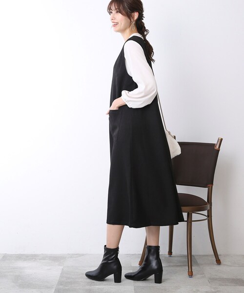 DRESKIP（ドレスキップ）の「◆Vネックフレアージャンスカ（スカート・レディース・ベビーピンク/ブラック/ブラウン系・03/02）」の17枚目の写真