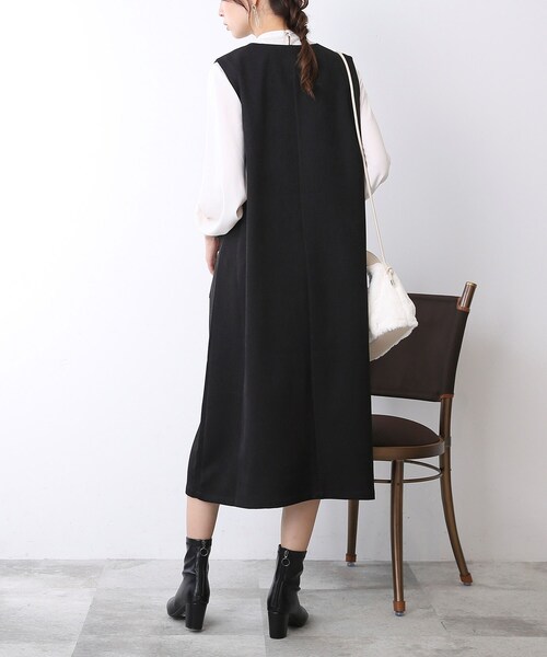 DRESKIP（ドレスキップ）の「◆Vネックフレアージャンスカ（スカート・レディース・ベビーピンク/ブラック/ブラウン系・03/02）」の18枚目の写真