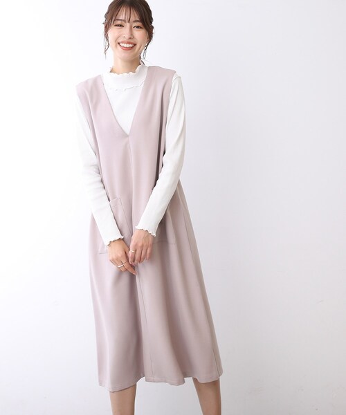 DRESKIP（ドレスキップ）の「◆Vネックフレアージャンスカ（スカート・レディース・ベビーピンク/ブラック/ブラウン系・03/02）」の20枚目の写真