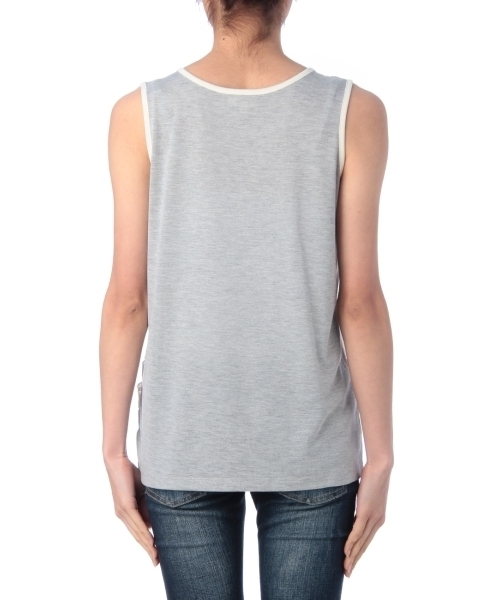 HusHusH(ハッシュアッシュ)の「フラワーレース使いタンクトップ(タンクトップ・レディース・ホワイト/ブルー/グレー/ブラック・03/02)」の6枚目の写真