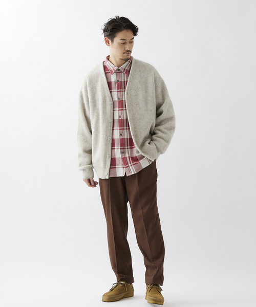 JOURNAL STANDARD relume（ジャーナルスタンダード　レリューム）の「CALIFORNIA シャギーソリッド モヘアカーディガン（カーディガン/ボレロ・メンズ・ブラック/ライトグレー/パープル/イエロー・MEDIUM/LARGE）」の13枚目の写真